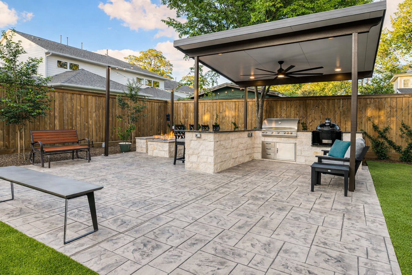Concrete patio construction in Jackson, TN